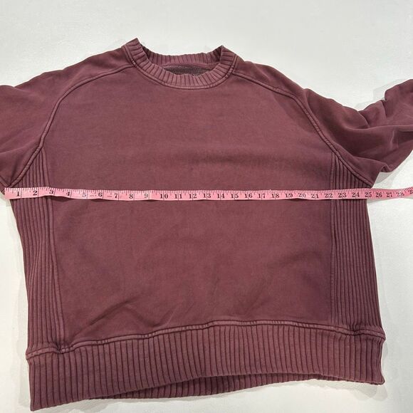 Aerie Mauve Crewneck Sweatshirt Oversized Cozy Pullover Size S/P - Picture 5 of 10